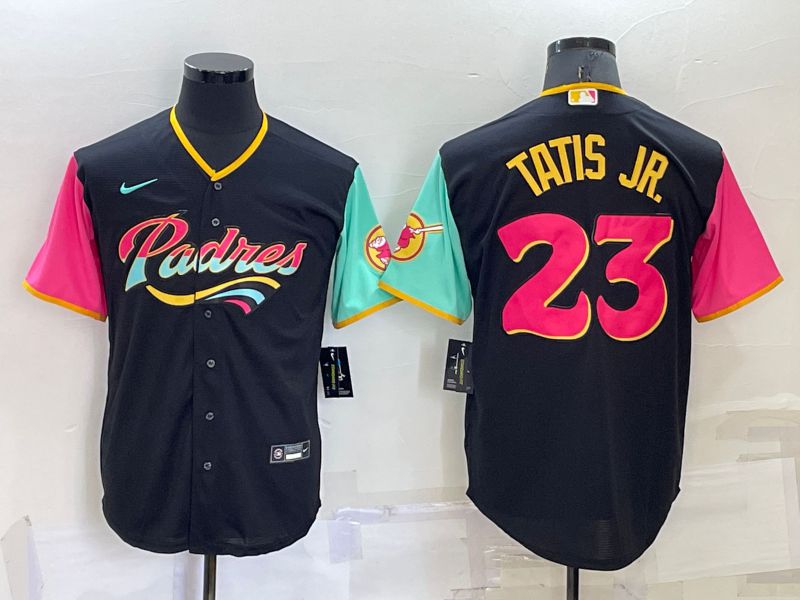 Men San Diego Padres #23 Tatis jr Black City Edition Nike 2022 MLB Jersey